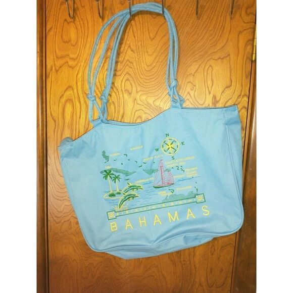 Bahamas Shoulder Bag Blue Keepsake with Caribbean - Picture 4 of 4